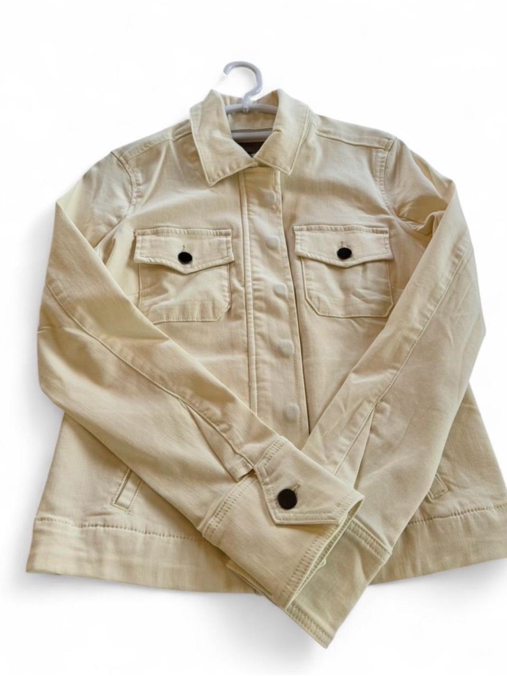 Kut from the Kloth Cream Denim Chore Jacket - Picture 6 of 13
